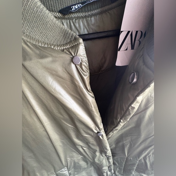 ZARA Oversized Bomber Jacket – Unisex, Size M, Green, New with Tags - Picture 13 of 17